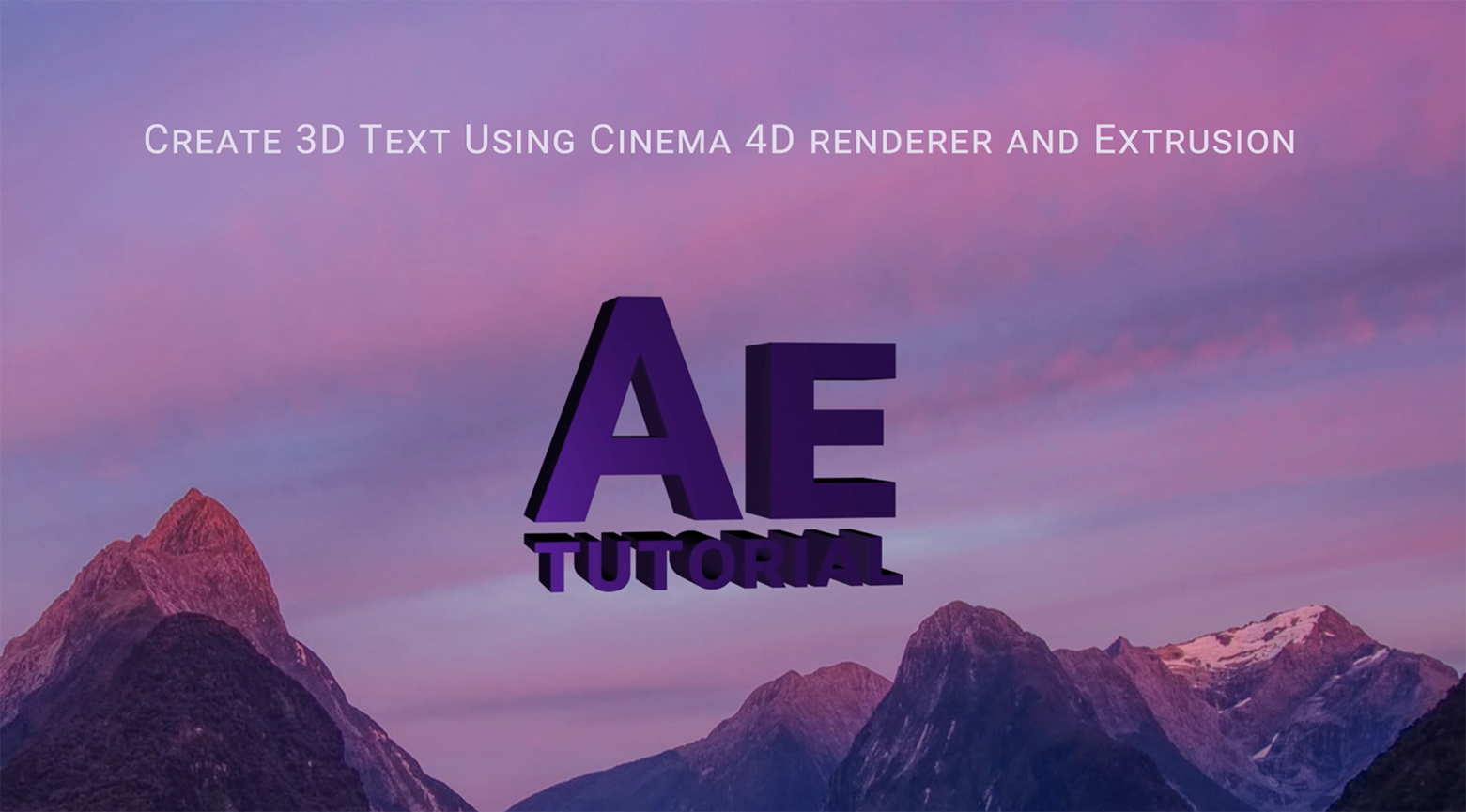 3D text created with Cinema 4D renderer in After Effects