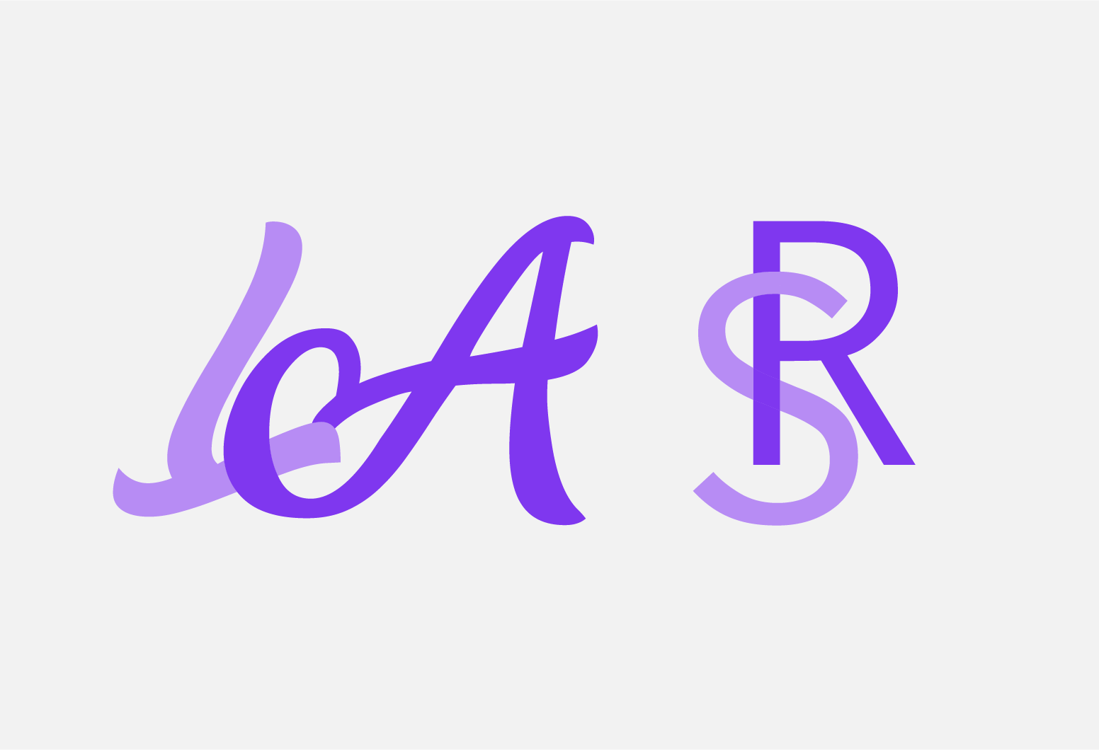 Interlocking letter monogram design in Adobe Illustrator