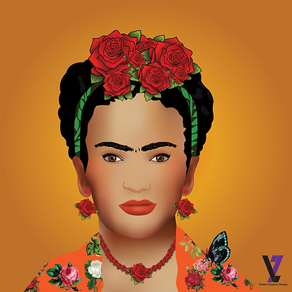 Frida Kahlo vector portrait