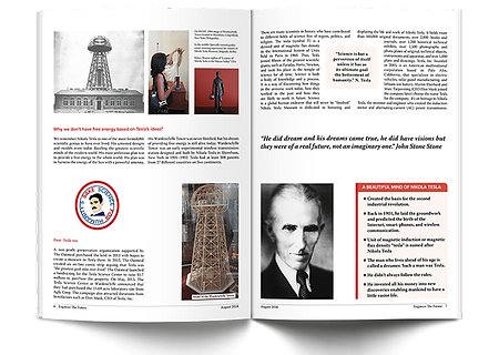 Magazine Tesla layout